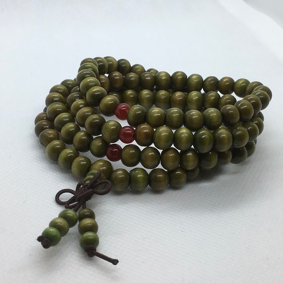 Eliana and Eli Jewelry - 108 Sandalwood Mala Beads bracelet